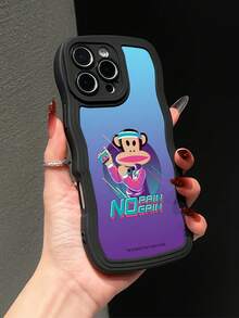Ốp lưng điện thoại Paul Frank chính hãng, chất liệu TPU, họa tiết sóng biển, bảo vệ toàn thân khỏi va đập với hình mặt khỉ và camera, họa tiết chữ chuyển sắc hình khỉ vận động viên, mới, phù hợp với 13/14/15/16/17 Pro Max. - Nhiều màu - Xem 3