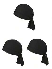 1pc Candy-Colored Pirate Hat, Vintage Bonnet For Men, Streetwear Skull Cap, Chemo Cap, Outdoor Cycling Headwear Unisex - A - View 22