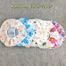 Bộ 2 mũ ngủ satin cho nữ, 1 mũ, dây rút co giãn hai lớp, vành rộng, chất liệu co giãn cao, băng đô nơ, phù hợp cho phụ nữ tóc xoăn, vật dụng thiết yếu hàng ngày, mũ ngủ mùa hè thoáng khí, đồ dùng du lịch cần thiết. - Một kích thước - Xem 8