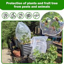 1pc White Garden Plant Fruit Protection Net Bag, Fruit Tree Anti-Insect Net Cover, Plastic Mesh Barrier Net With Pull Rope, Suitable For Vegetables, Fruit Trees And Shrubs, To Prevent Squirrels, Birds And Insects - A - View 7