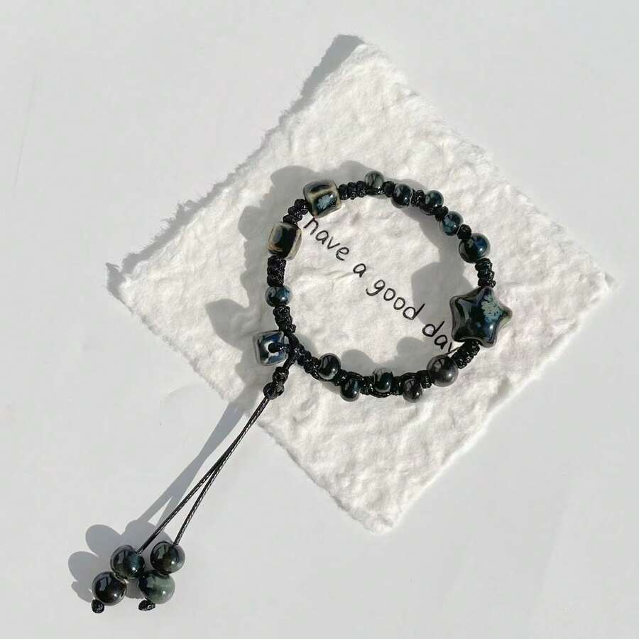 Women Beaded Bracelets - Century Egg Star Bracelet - View 1
