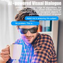 Nuevas gafas inteligentes para hombres y mujeres, asistente de voz, batería de gran capacidad de 260mAh, larga duración en espera, respuesta de llamadas, traducción en tiempo real, control de música, búsqueda inteligente, control táctil preciso, conversación, operación de control inteligente, regalo de cumpleaños perfecto, adecuado para el uso diario y al aire libre - Ver 3