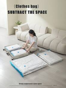 16pcs Transparent Vacuum Compression Storage Bags, Modern Household Vacuum Compression Bags, Multiple Combinations Available, Suitable For Clothes, Blankets, Shirts, Travel Accessories, Lightweight Dust-Proof Travel Storage Bags, Ideal For Travel And Home Storage, Dust-Proof Lightweight Clothing Organization, Space-Saving Storage Bags - Clear - View 5