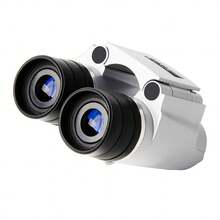 6x18mm Mini Binoculares, Enfoque automático, Aluminio espacial + Lente de vidrio óptico de alta definición, Binoculares portátiles ligeros y duraderos, 135g - HOP2204000 Gris Plata - Ver 8