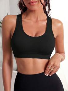 4pcs/Set Sports Bra For Women ,Sport Bra Women Casual Sports Racerback Bras ,Seamless Design, High-Impact Support,Fitness Yoga Workout Tank Tops For Outdoor Running - 彩色 - 查看 3