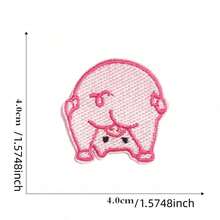 1pc Cute Pink Pig Embroidered Patch, Cartoon Animal Embroidery Sticker For Computer, Shoes, Bags, DIY - Pink Pig Patch - View 16