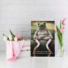 1 tấm thiệp chúc mừng hình chú ếch ngồi ngộ nghĩnh, thích hợp làm quà tặng cho anh trai, bạn bè, chú bác, bố, ông nội, anh rể. - A - Xem 5