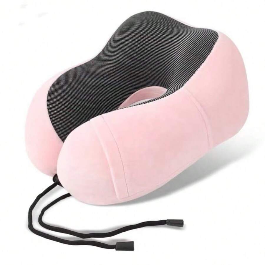 Travel Neck Pillow, Super Comfort Pillow - Pink - View 1