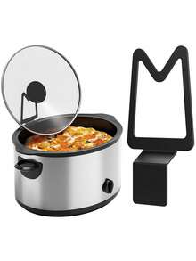 1 Pc Slow Cooker Lid Holder / Universal Rice Cooker Lid Storage Rack No Hand Washing Required - Black - View 10