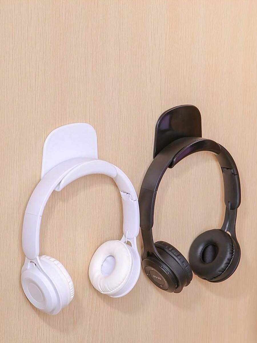 1 cái giá treo tai nghe gắn tường màu đen trắng, giá đỡ tai nghe, giá treo tai nghe dán tường, giá treo tai nghe dưới bàn phù hợp với hầu hết các loại tai nghe và tay cầm điều khiển, giá treo khăn quàng cổ gắn tường, móc treo tiện dụng. - Nhiều màu - Xem 1