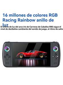 1 pieza Consola de juegos portátil de pantalla grande 3D HD de 7 pulgadas, con 20,000 juegos clásicos retro incorporados, 30 emuladores de PS1/MAME, soporte multilingüe, conexión a TV, equipada con joystick arcade iluminado de PSP - Multicolor - Ver 8