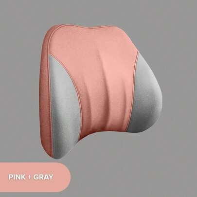 1PC Ergonomic Lumbar Support Cushion Designed For Lower Back During Extended Sitting, Featuring A Breathable Soft Cover, Ideal For Car Seats, Office Chairs, And Home Use