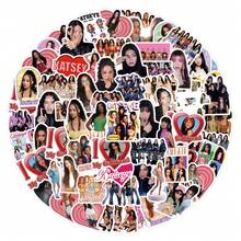 120张Katseye贴纸，乙烯基材质，适用于水瓶、日记本、笔记本电脑、行李箱、保险杠、手机、剪贴簿、滑板车、头盔、汽车等，卡通贴纸和装饰贴花，贴纸能为你的生活增添许多乐趣 - 彩色 - 查看 2