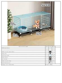Lồng chó kèm khay vệ sinh, chuồng chó cỡ lớn, lồng thú cưng kiểu dáng đẹp, ưu đãi đặc biệt. - Nhiều màu - Xem 20