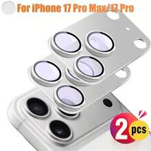 2PCS Metal Camera Lens Protector Compatible With IPhone 17 Pro Max – 9H Hardness, Aluminum Alloy Frame, Full Coverage Protection, Scratch-Resistant, Anti-Fingerprint, Dustproof, Case Friendly, HD Clear, Easy Install, Camera Lens Cover (Cosmic Orange/Silver/Blue) - Multicolor - View 12