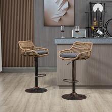 Barstools - Gray + Linen + Foam - View 5
