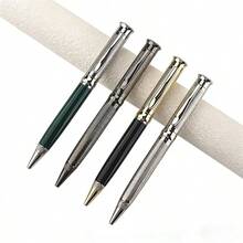 4 färger lyxig metallkulspetspenna infällbar affärspenna kontor skola skrivmaterial presentpennor - 3022 - Visa 7