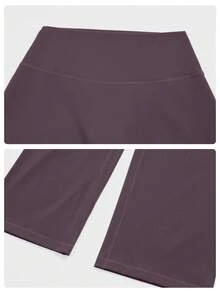 MFVIM Women's Spring/Summer Sports Suit, 2-Piece Casual Sportswear Set, Halter Neck Tank Top And Wide Leg Pants, High-Waisted Stretchy Fitness Outfit. Lightweight, Skin-Friendly, Durable, High-Waisted Wide Leg Pants + Fitted Top, Whole Set Elongates Legs. Solid Color, Suitable For Daily Casual, Outdoor, Jogging, Cycling, Yoga, Pilates, Gym Workout - Bold Plum - View 12