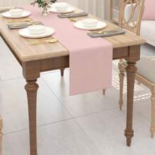 Camino de Mesa Suave y manteles Individuales Rosado bebé Table Runner 12" x 72" - Rosa bebé - Ver 2