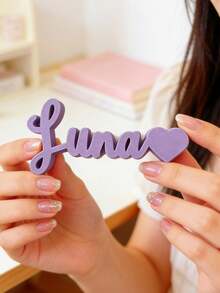 Custom 3D Printed Personalized Text Decorations With Hearts, Aesthetically Bedroom Desktop Bookshelf Decorations, Custom Branded Home Decor, Romantic Gifts For Couples, Valentine's Day, Anniversary, Birthday, Wedding Gifts, Branded Children's Room Gifts, Father's Day And Mother's Day Gifts - Multicolor - View 3