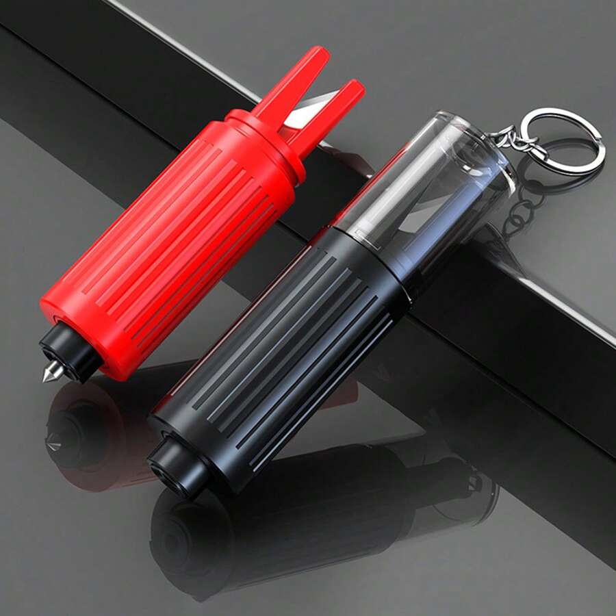 Martillo de para automóvil 2 en 1, rompedor de ventanas y cortador de cinturón de - Multicolor - Ver 1