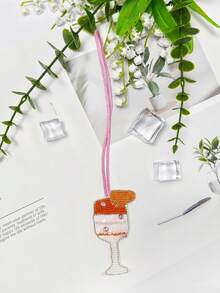 2025 Nuevo accesorio colgante de taza con flores, tejido a mano, bloque de color colorido, bolso versátil y de moda, patrón de ramo de flores en forma de taza, accesorio colgante decorativo caliente, accesorio colgante, encanto para bolso, regalos para maestros - Multicolor - Ver 9