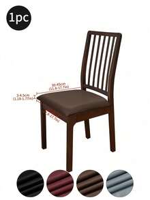 1pc/4pcs Solid Color Elastic Waterproof PU Seat Cover, Removable Anti-Dirty Anti-Scratch Protective Cover With Elastic Band, Suitable For Restaurants, Hotels, Home Furniture - Multicolor - View 10