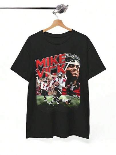 La camiseta con el diseño de la Copa Mundial de Fútbol 2026 es adecuada tanto para hombres como para mujeres. Anima al equipo de fútbol. Camiseta vintage con los nombres de Michael Vick V2, Matt Ryan, Julio Jones, Roddy White, Tony Gonzalez, Devonta Freeman, Kirk Cousins, Bijan R. Colores brillantes, estilo retro. Ideal para el día del partido, regalo de moda para fanáticos del deporte.