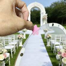 80pcs Cherry Blossom Wooden Wedding Guest Book, Tree-Shaped Wedding Decor Sign-In Book, Message Book - View 5