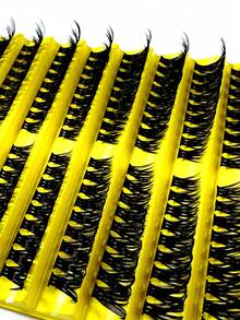 8-16mm Curl D Type DIY 180 Cluster False Eyelashes 80D 3D Thick Fluffy False Eyelashes Faux Mink Makeup Tool Reusable Beauty Product - D - View 4
