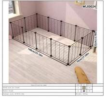 DIY Iron Wire Pet Fence, Height Adjustable, Can Be Freely Combined As Cat, Dog, Hamster Or Rabbit Cage Pet Fence, Isolation Fence, Transparent Window, Balcony Railing, Pet Protection, Pet Gate, Dog Gate, Pet Railing, Dog Net - Multicolor - View 12