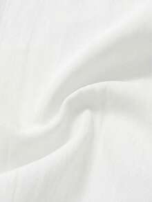 Glamful Cute Casual Solid Color Knot Ruffle Waist Belt Lightweight Blouse For Women, Vacation & College Style - White - View 8