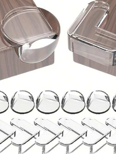 10 miếng bảo vệ góc bằng silicon trong suốt chống va chạm, bảo vệ cạnh đồ nội thất, miếng đệm an toàn có độ bám dính cao.