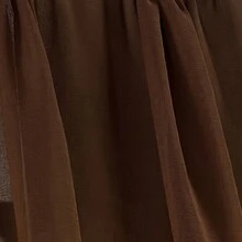 Modern Minimalist Sheer Curtain In Khaki Color, With Grommet Top And Soft Drape, Suitable For Living Room, Bedroom, Dining Room, Balcony, Bay Window, Study, Apartment Home Decor - Brown - View 8