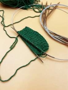 3pcs/Set 80cm Stainless Steel Circular Knitting Needles Set, Smooth Knitting Needles Suitable For Sweater, Scarf, Blanket Knitting, DIY Handcraft Knitting Tools - Stainless Steel Sweater Needles - View 3