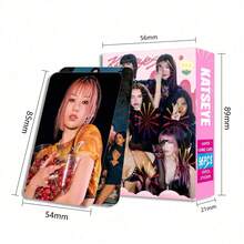96pcs Katseye Beautiful Chaos Mini Sticker Cards, LOMO Cards - Multicolor - View 3