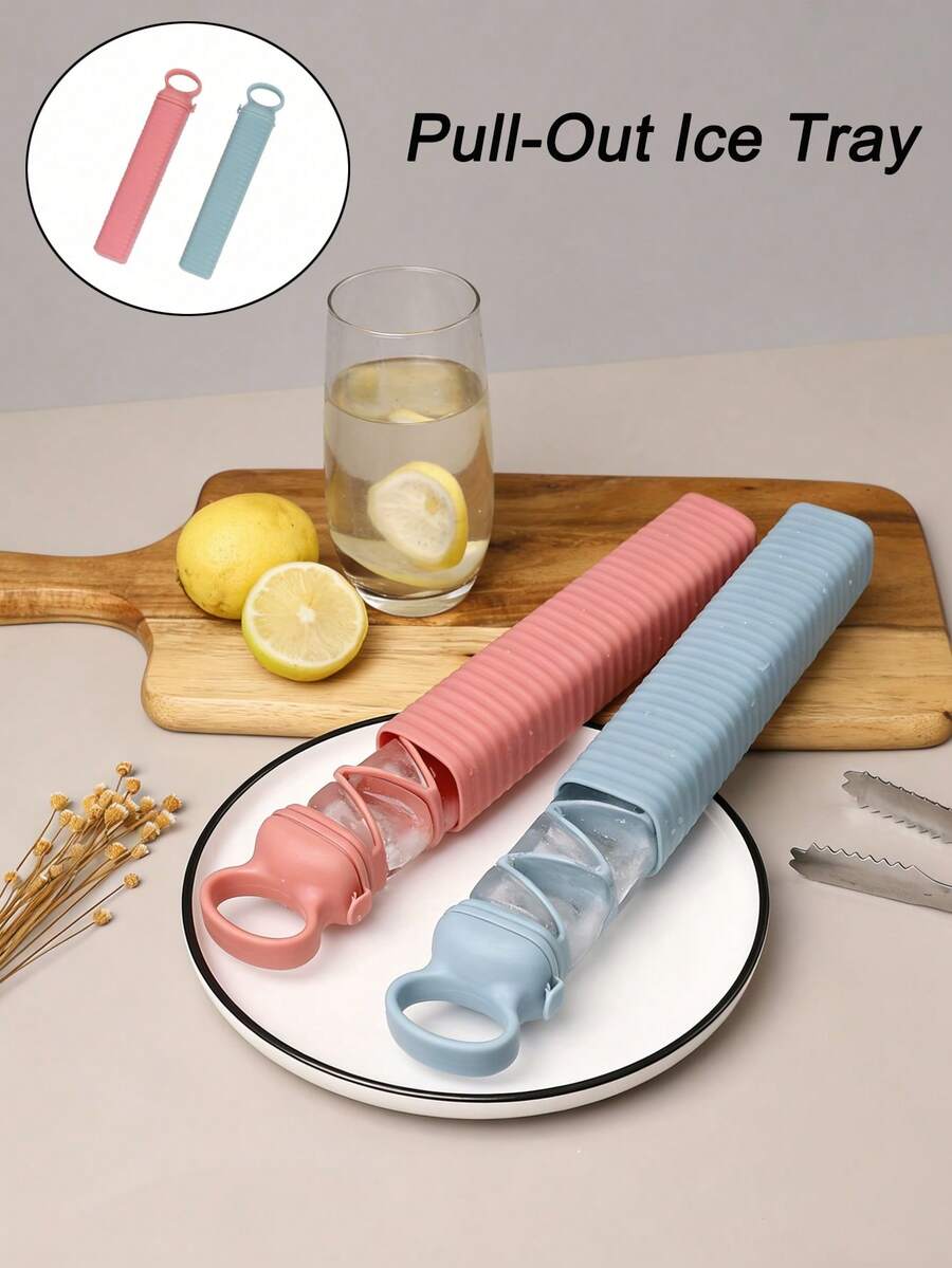 Retractable Ice Tray, Creative Mold, Household Ice Maker, Ice Pop Mold, Silicone Ice Tray, Portable Quick Ice Maker - Multicolor - View 1