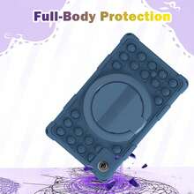 适用于 Galaxy Tab A7 Lite 8.7 英寸（2021 款 T220/T225/T227u）的硅胶保护套，带旋转支架，柔软轻便，多角度保护。 - 黑色 - 查看 2