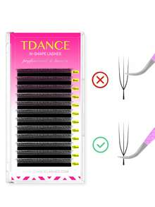 1盒12对U型假睫毛，YY/3D/4D/5D，0.07毫米，浓密型，8-15毫米混合U型假睫毛，U-YY U-3D U-4D U-5D - 黑色 - 查看 7