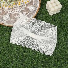 1件装 女士花卉蕾丝发带 女士配饰 弹力复古蕾丝扇形边化妆发带 夏季服装 - 彩色 - 查看 8