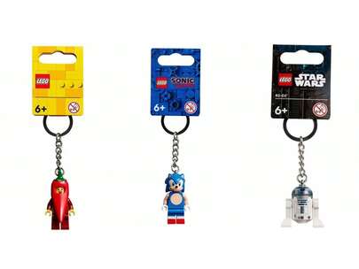 LEGO 乐高人仔钥匙扣 辣椒女孩 854234 索尼克 854239 R2-D2 854312 卡通吊坠礼品套装