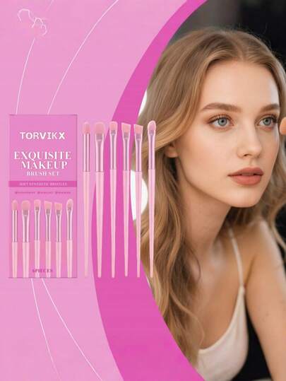 化妆刷套装，自然妆效眉刷和粉底刷，便携式日常化妆工具