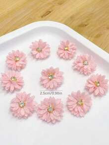 10pcs/Set Rhinestone Flower Hair Clips For Girls, Minimalist Side Bangs Clips, Cute Daisy Hair Clips, Sweet & Versatile Hair Accessories For Daily Use - Multicolor - View 5