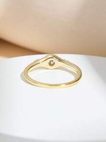 AETOLIA Nhẫn bạc S925 Sterling Silver đính đá Zirconia tròn thanh lịch dành cho nữ, nhẫn đính hôn và cầu hôn kiểu solitaire cổ điển, món quà trang sức cưới lấp lánh cao cấp. - SR030 - Xem 3