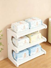 2/3 Tier Wooden Baby Bottle Drying Rack & Storage Organizer, Multifunctional Nursery Countertop Shelf For Bottles, Wet Wipes And Feeding Essentials - Multicolor - View 4
