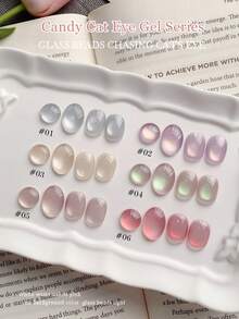 annies 5克新款梦幻糖果猫眼美甲凝胶，迷人裸粉色，闪亮粉色玻璃珠猫眼美甲 - 彩色 - 查看 6