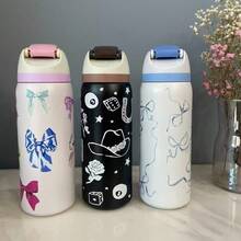 32oz 304 Stainless Steel Straw VacuumOwala Watter Bottle, Men'S And Women'S Car Cup With Leakproof Lid Sports Mug Cup For Hot/Cold Drinks - 彩色 - 查看 2