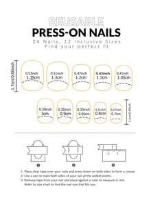 120 Pieces Of Square All-Over Pressing White-Edge Powder-Style French Manicure Stickers Press On Nails - White - View 4