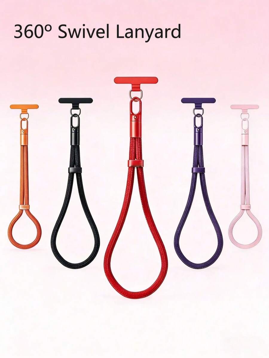 Bohemian Style Adjustable Wrist Lanyard, 360 Degree Rotating Anti-Lost Keychain - Multicolor - View 1
