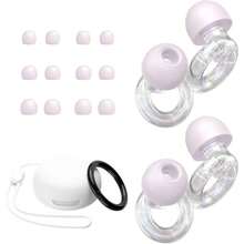 Ear Plugs Concert, 2 Pairs Of Noise Reduction Earplugs 25dB-30dB With 8 Ear TipsCarry Reusable Hearing Earplugs Sleep, Social, Work, Noise Sensitivity - 炫彩 + 1 雙(1 包) - 查看 1